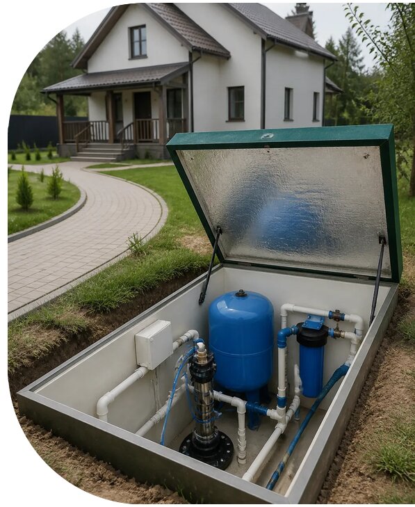 Автономное водоснабжение дома в Пушкине от 162255 р. | АПаруса-Пшн