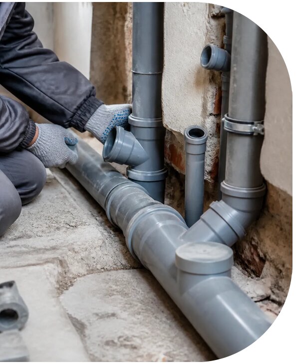 Монтаж внутренней канализации домов и объектов в Пушкине